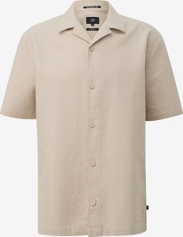 QS Regular Fit Hemd in Beige: Vorderseite
