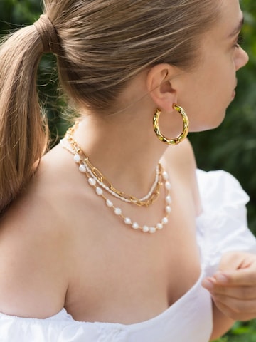Fräulein Wunder - Cadena 'Choker Perlen Paula' en oro: frente