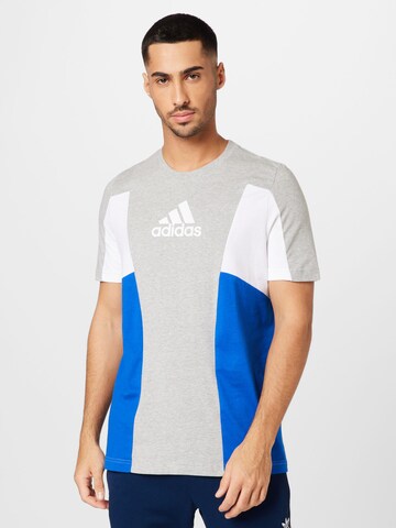 ADIDAS SPORTSWEAR Performance Shirt 'Essentials Colourblock' in Grey: front