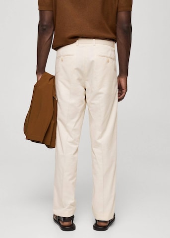 MANGO MAN Regular Pants 'Dallas' in Beige