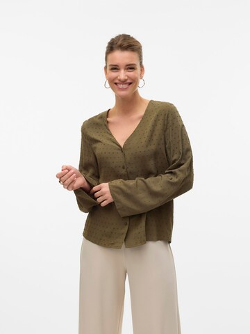 VERO MODA Blouse 'SNRonja' in Groen: voorkant