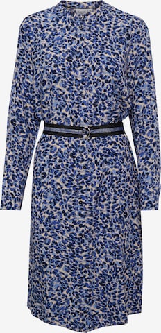 SAINT TROPEZ - Vestido camisero 'Pelé' en azul: frente