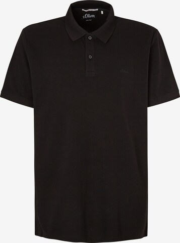 s.Oliver Men Tall Sizes Shirt in Black: front
