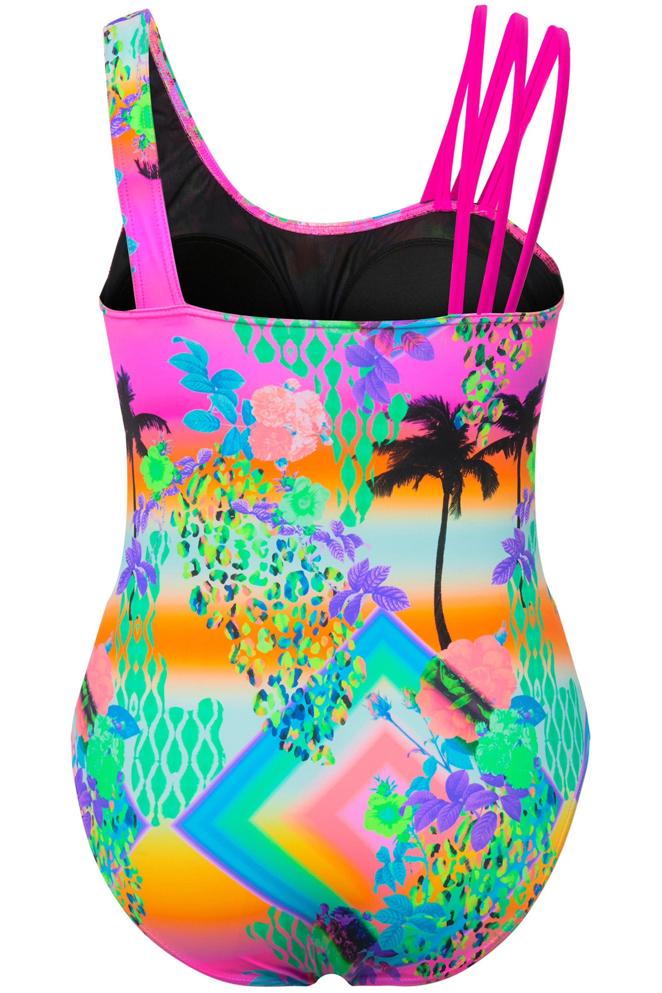 Ulla Popken Bralette Swimsuit in Mixed colours