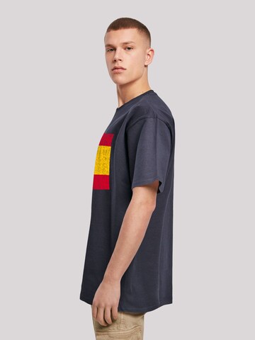 T-Shirt 'Spain Spanien Flagge distressed' F4NT4STIC en bleu
