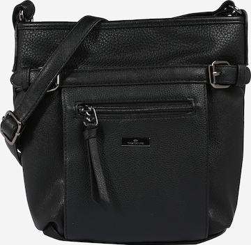 TOM TAILOR Crossbody bag 'Juna' in Black: front