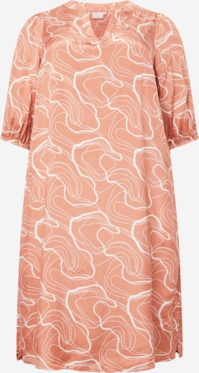 KAFFE CURVE Kleid 'Kaisa' in pastellrot / weiß, Produktansicht