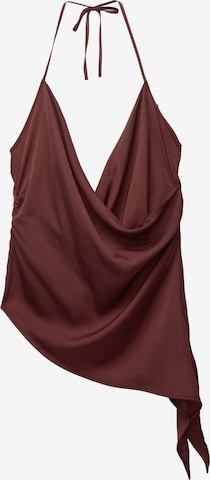 Top de la Pull&Bear pe maro: față