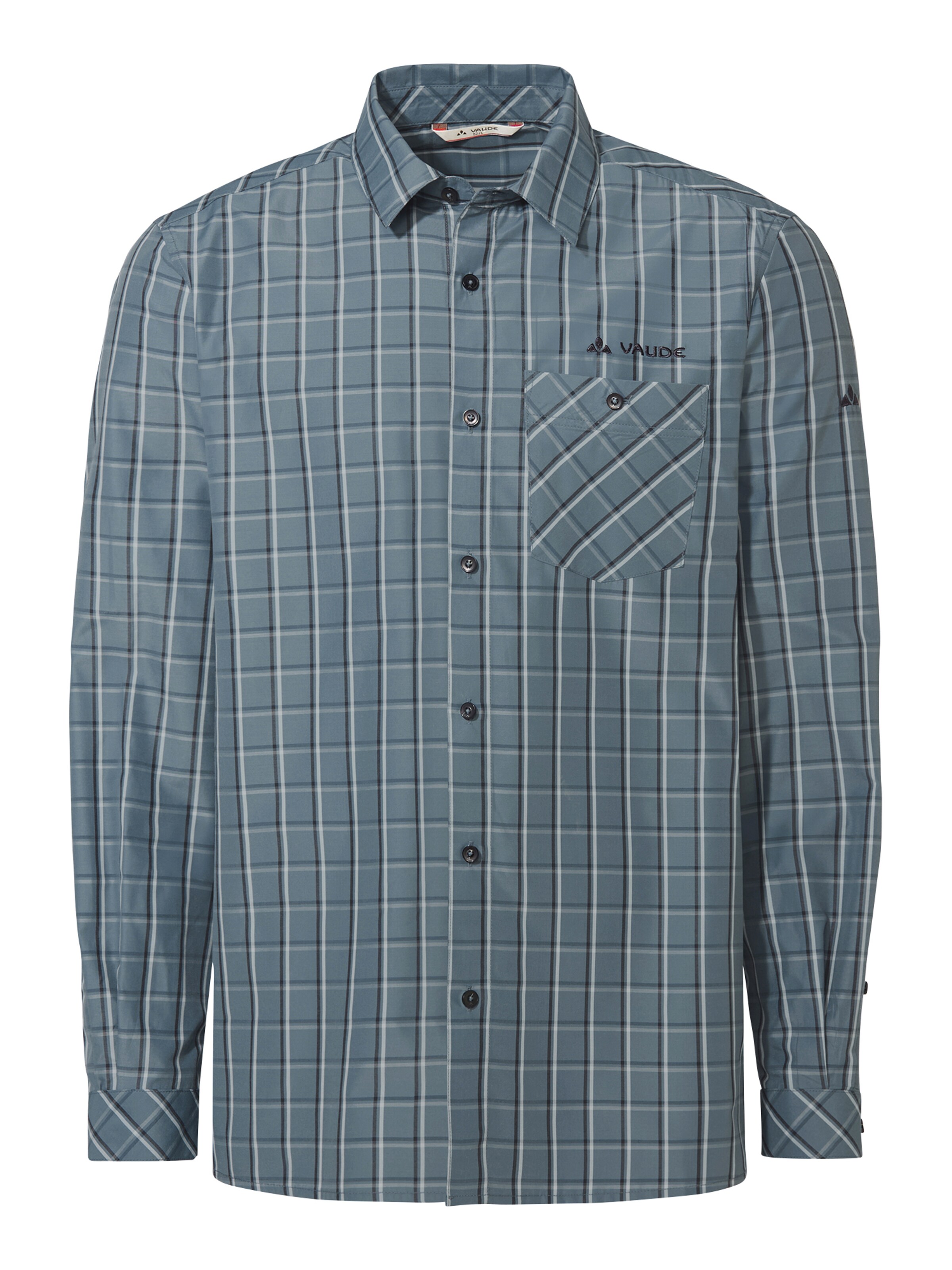 VAUDE Regular fit Athletic button up shirt in Grey: front