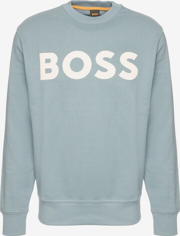 BOSS Sweatshirt 'WeBasic' in Blue: front