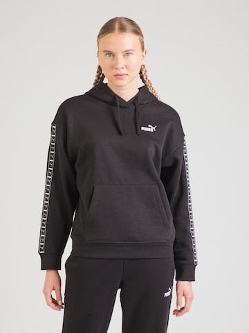 PUMA Αθλητική μπλούζα φούτερ 'ESS' σε μαύρο: μπροστά