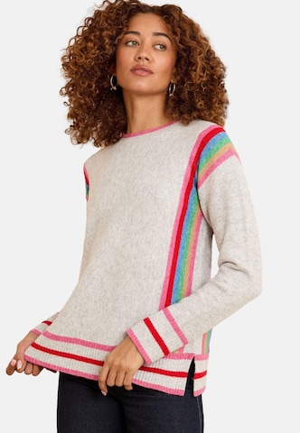 love & roses Sweater in Grey: front