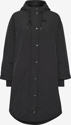 Fransa Between-Seasons Coat in Black: front