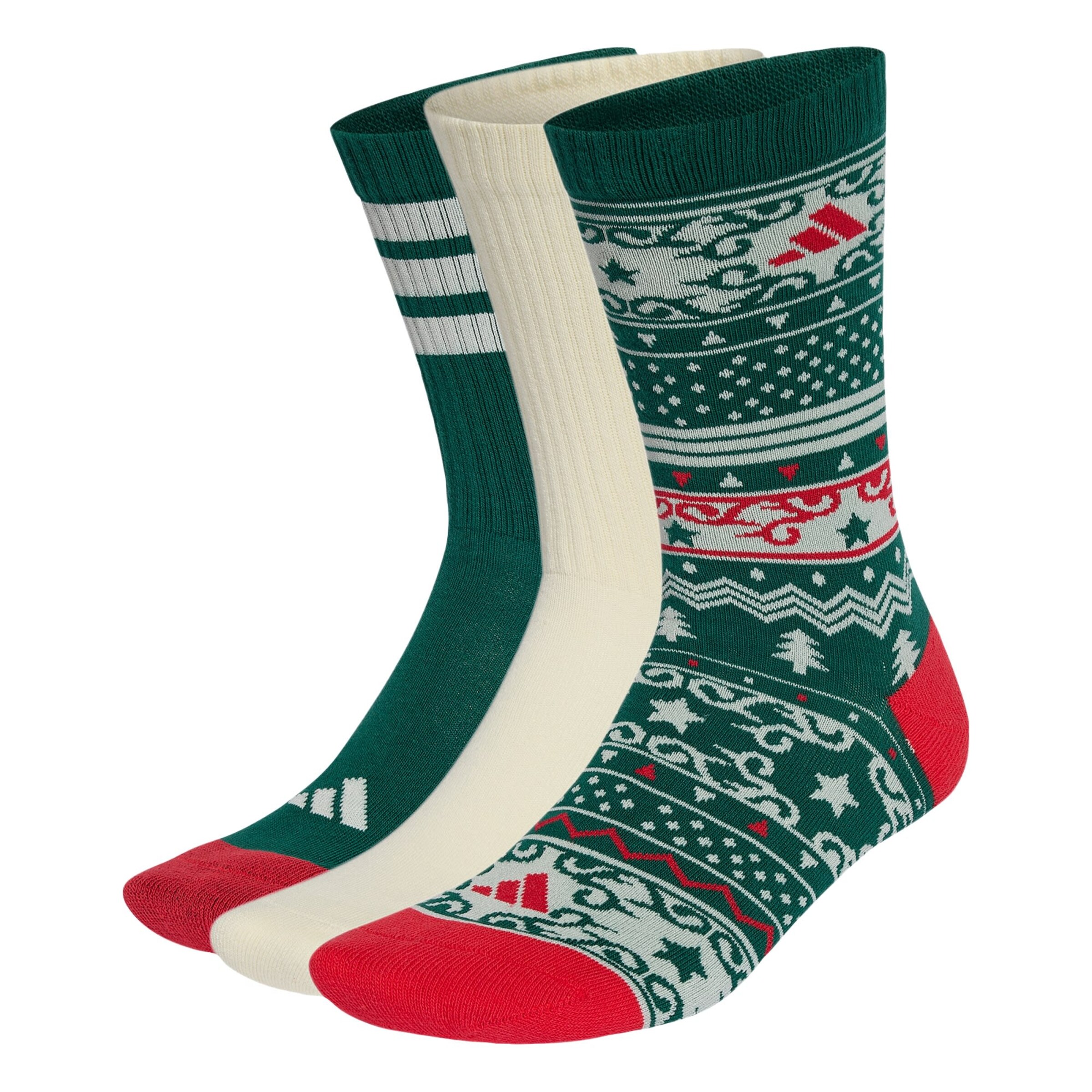 ADIDAS SPORTSWEAR - Meias de desporto 'Christmas' em bege: frente