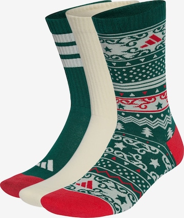 ADIDAS SPORTSWEAR - Meias de desporto 'Christmas' em bege: frente