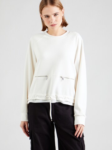 BOSS Sweatshirt 'Emiesa' i vit: framsida