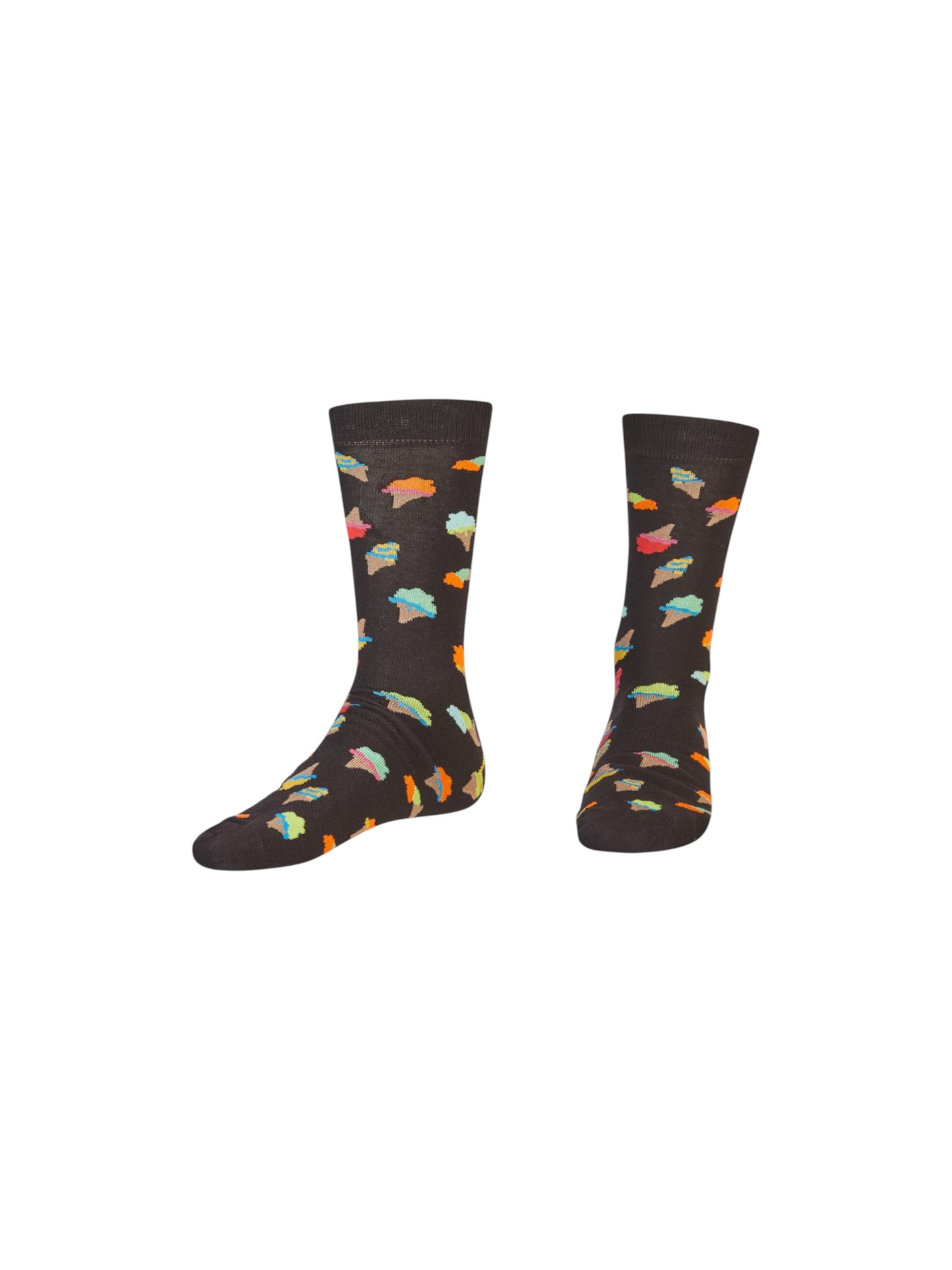 AbgeStrumpft Socks 'Eis' in Black: front