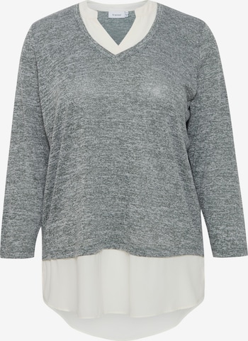 Fransa Curve Sweater 'REXAN' in Grey: front