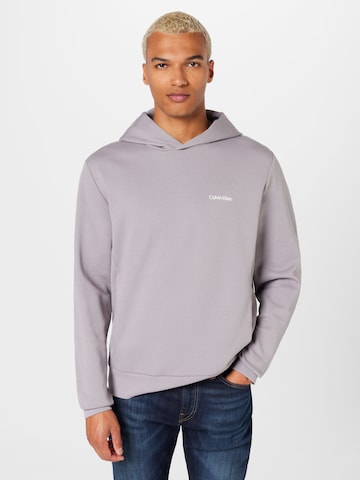 Sweat-shirt Calvin Klein en gris : devant