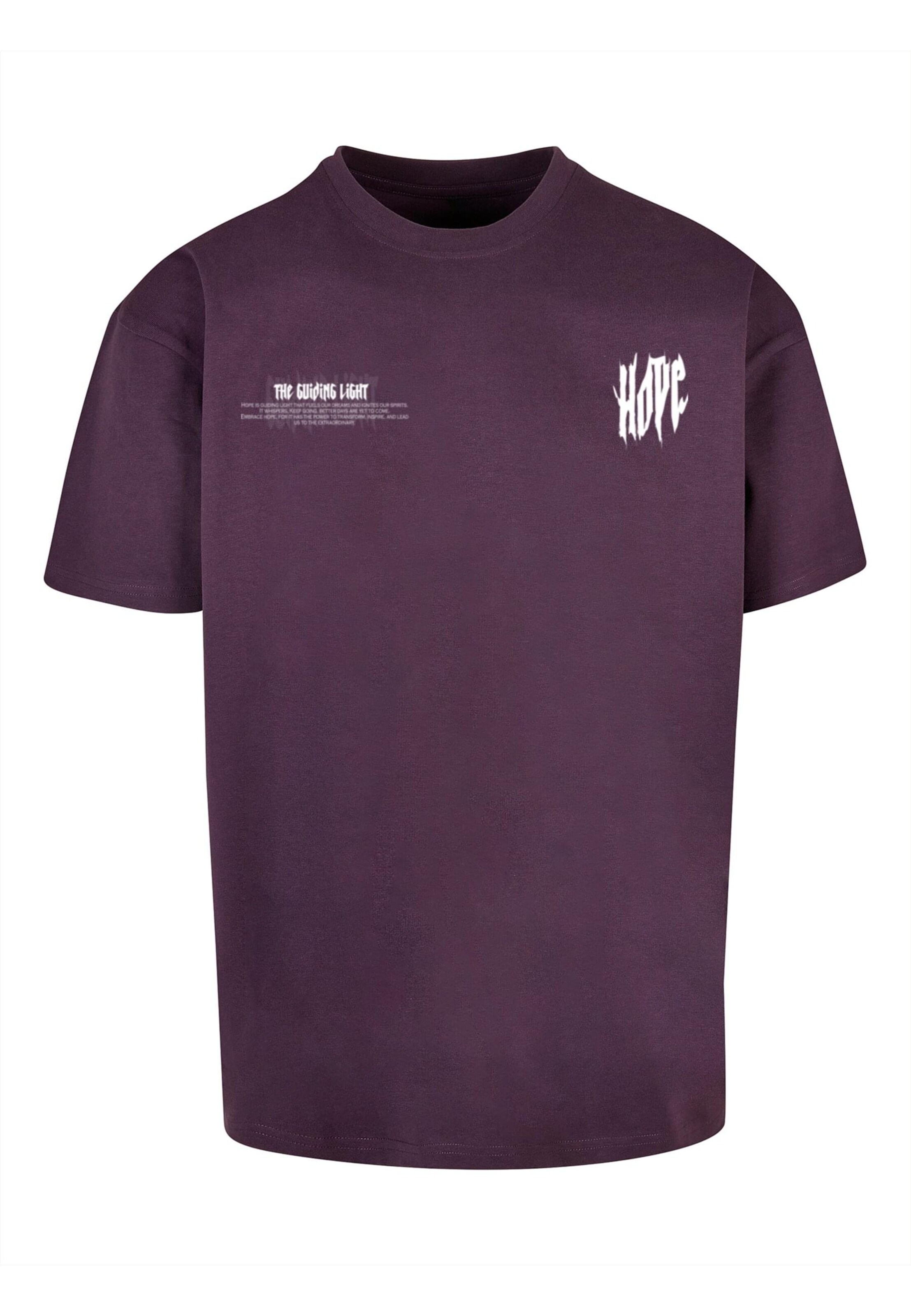 Merchcode Shirt 'Hope Wings' in Lila: voorkant