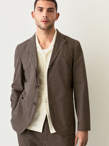 Next Slim fit Colbert in Bruin: voorkant