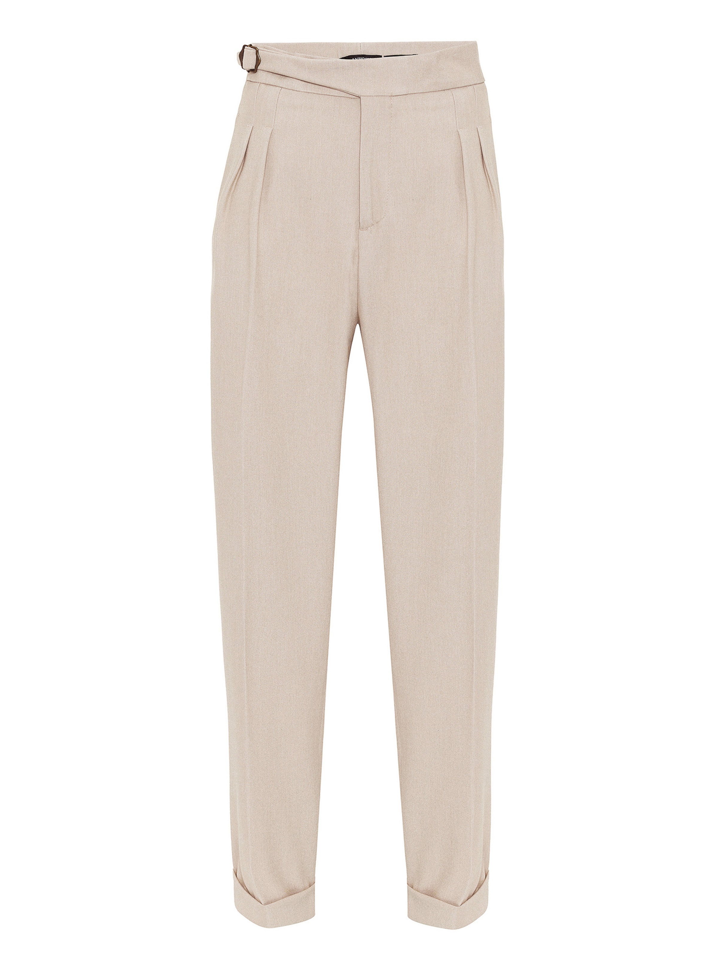 Antiochregular Hlače s naborima - bež boja: prednji dio