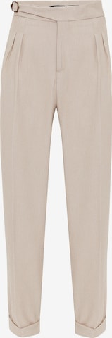 Pantalon à pince Antioch en beige : devant