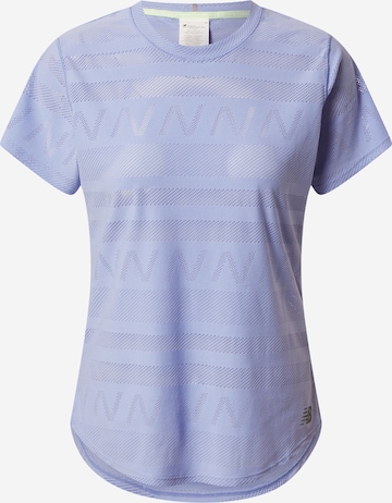 new balance - Camiseta funcional en lila: frente