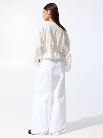 Pull&Bear Bluse in Weiß