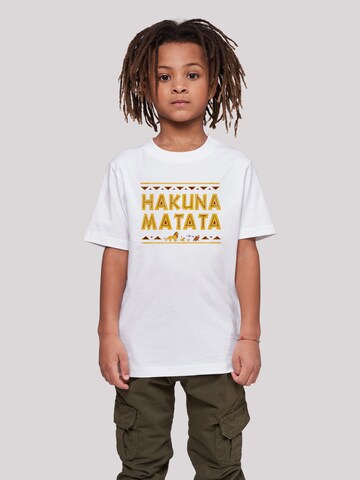 T-Shirt 'Hakuna Matata' F4NT4STIC en blanc : devant