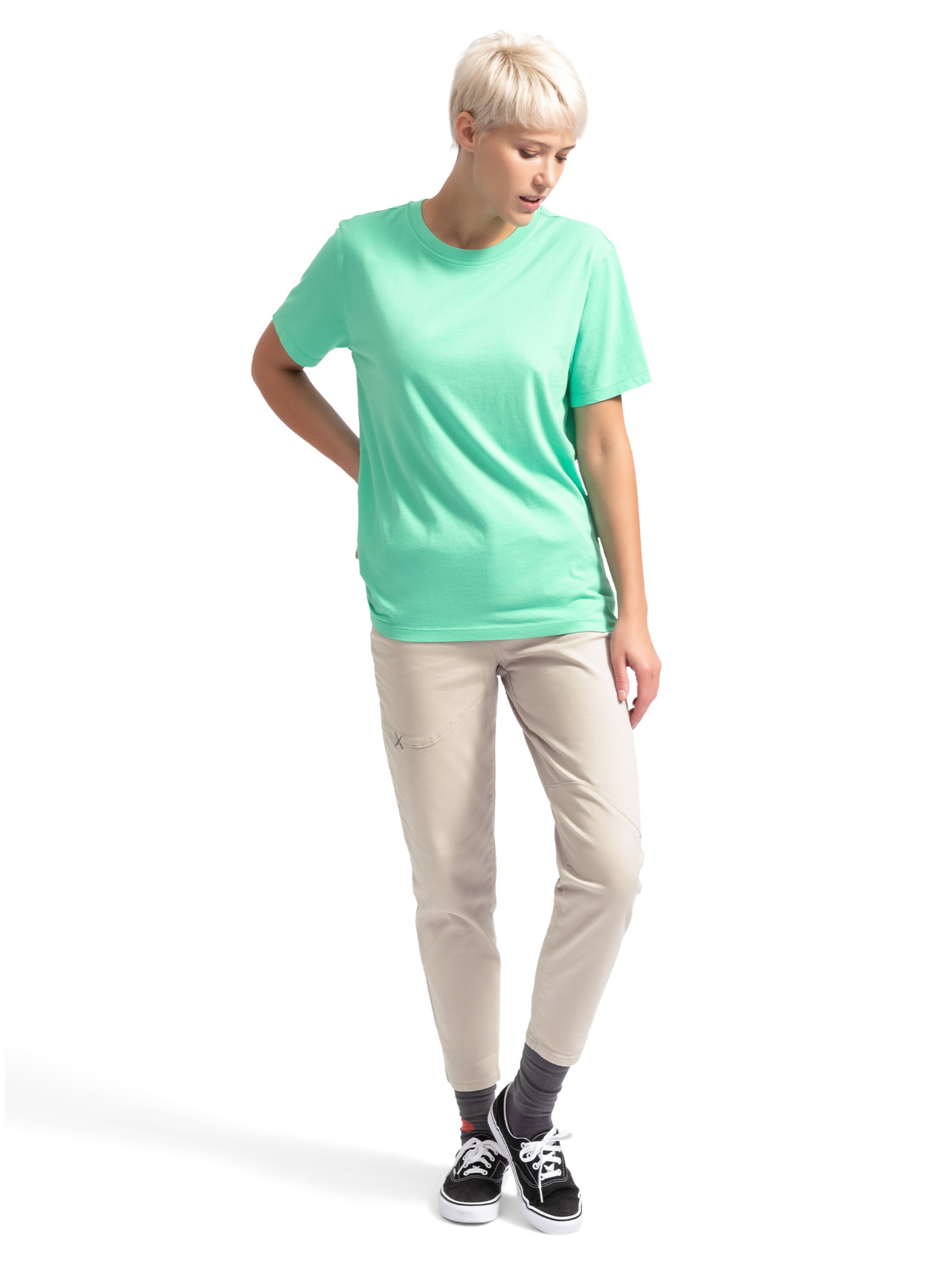 T-Shirt 'Asphalt' Kaft en vert