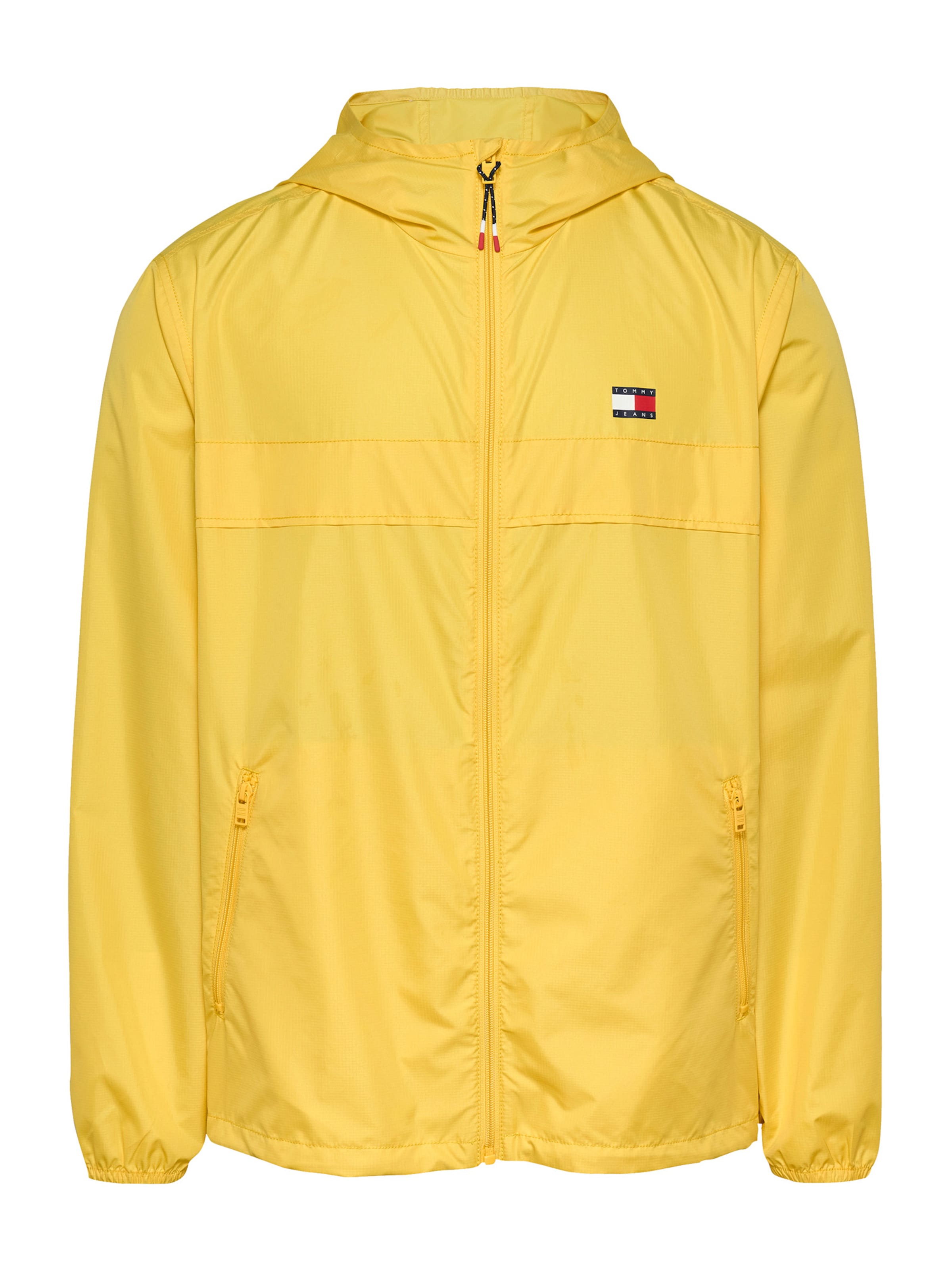 Tommy Jeans Преходно яке 'CHICAGO' в жълто: отпред