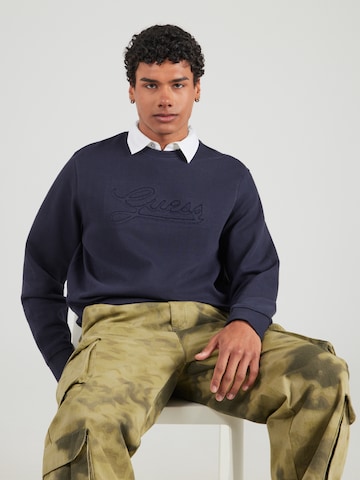 GUESS - Sweatshirt em azul: frente