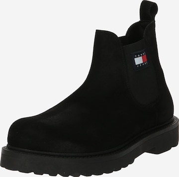 Tommy Jeans Chelsea Boots in Black: front