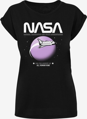 T-shirt 'NASA Shuttle Orbit' F4NT4STIC en noir : devant