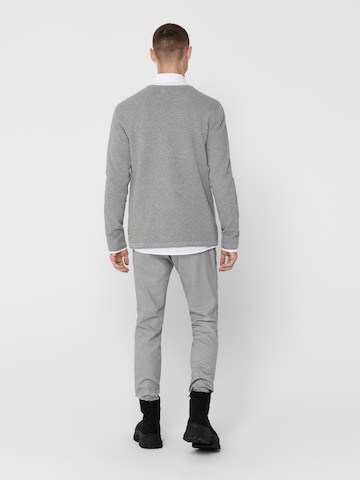 Only & Sons Regular Fit Pullover 'Panter' in Grau