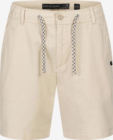Pantalon 'InBow' INDICODE en beige : devant
