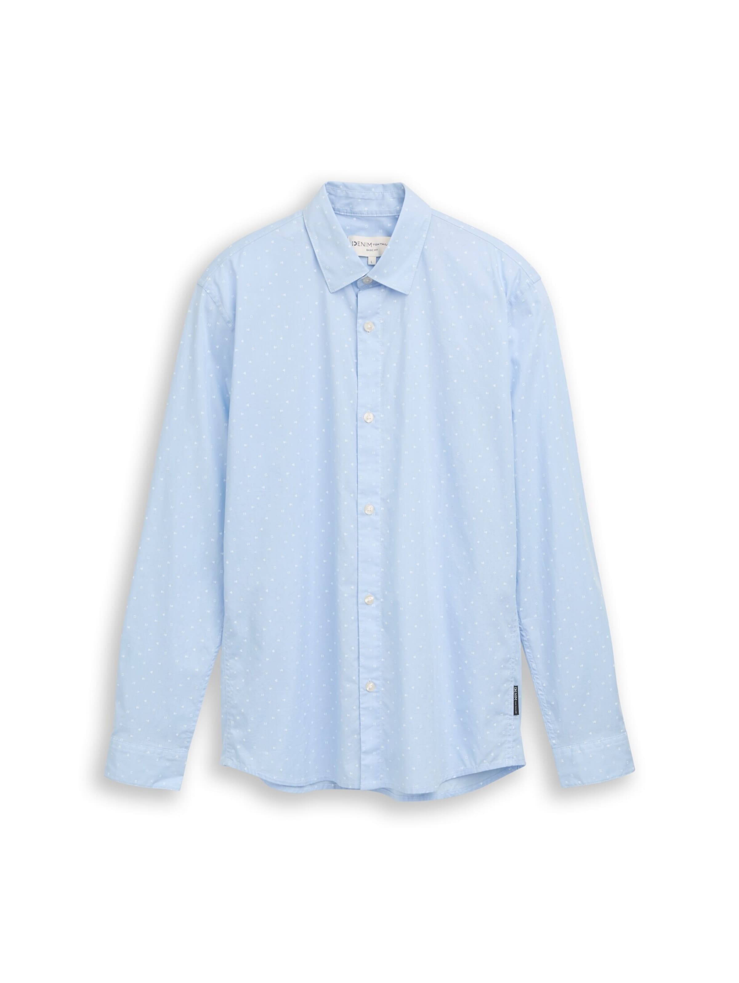 Coupe regular Chemise TOM TAILOR DENIM en bleu : devant