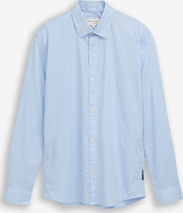Coupe regular Chemise TOM TAILOR DENIM en bleu : devant