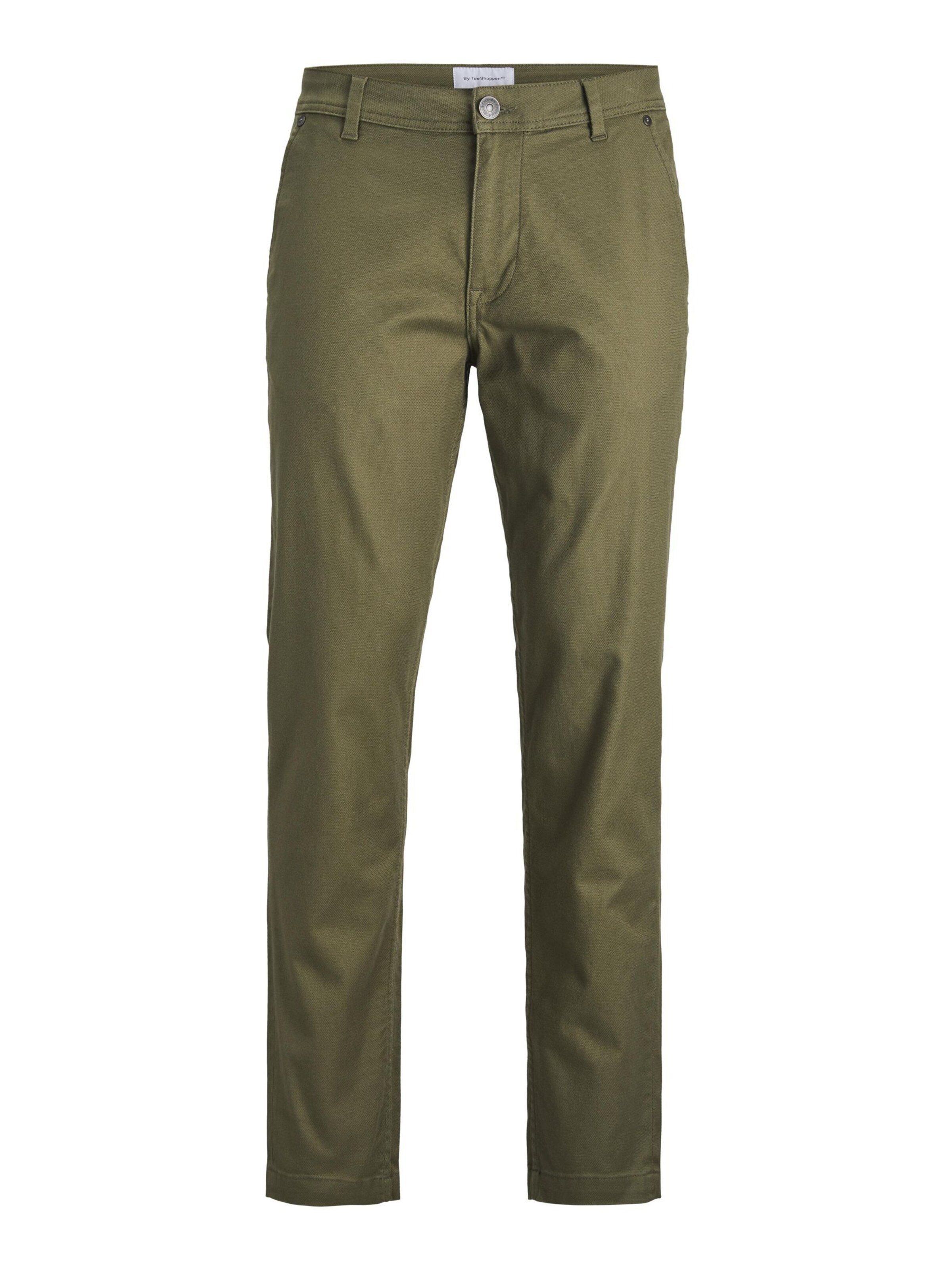 JACK & JONES Lærredsbukser i grøn: forside