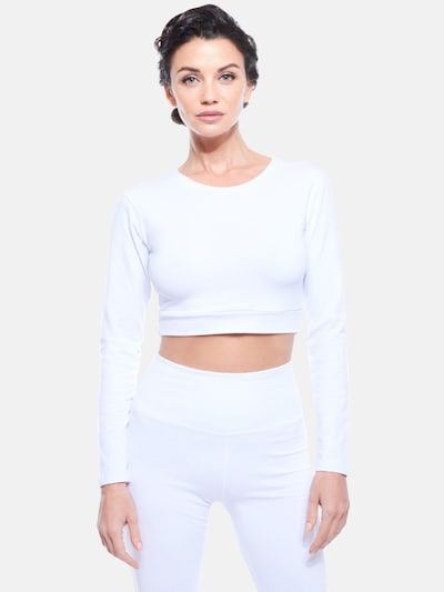 Evoni Funktionsshirt 'Bauchfrei'‌‌‌‌ in weiß, Produktansicht