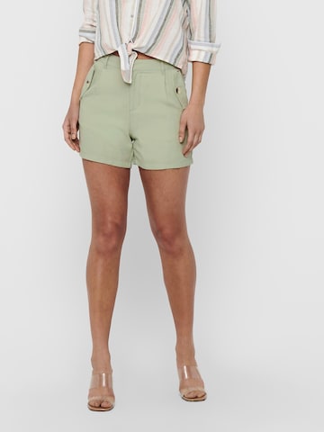 ONLY Regular Pleat-Front Pants 'Aris' in Green: front