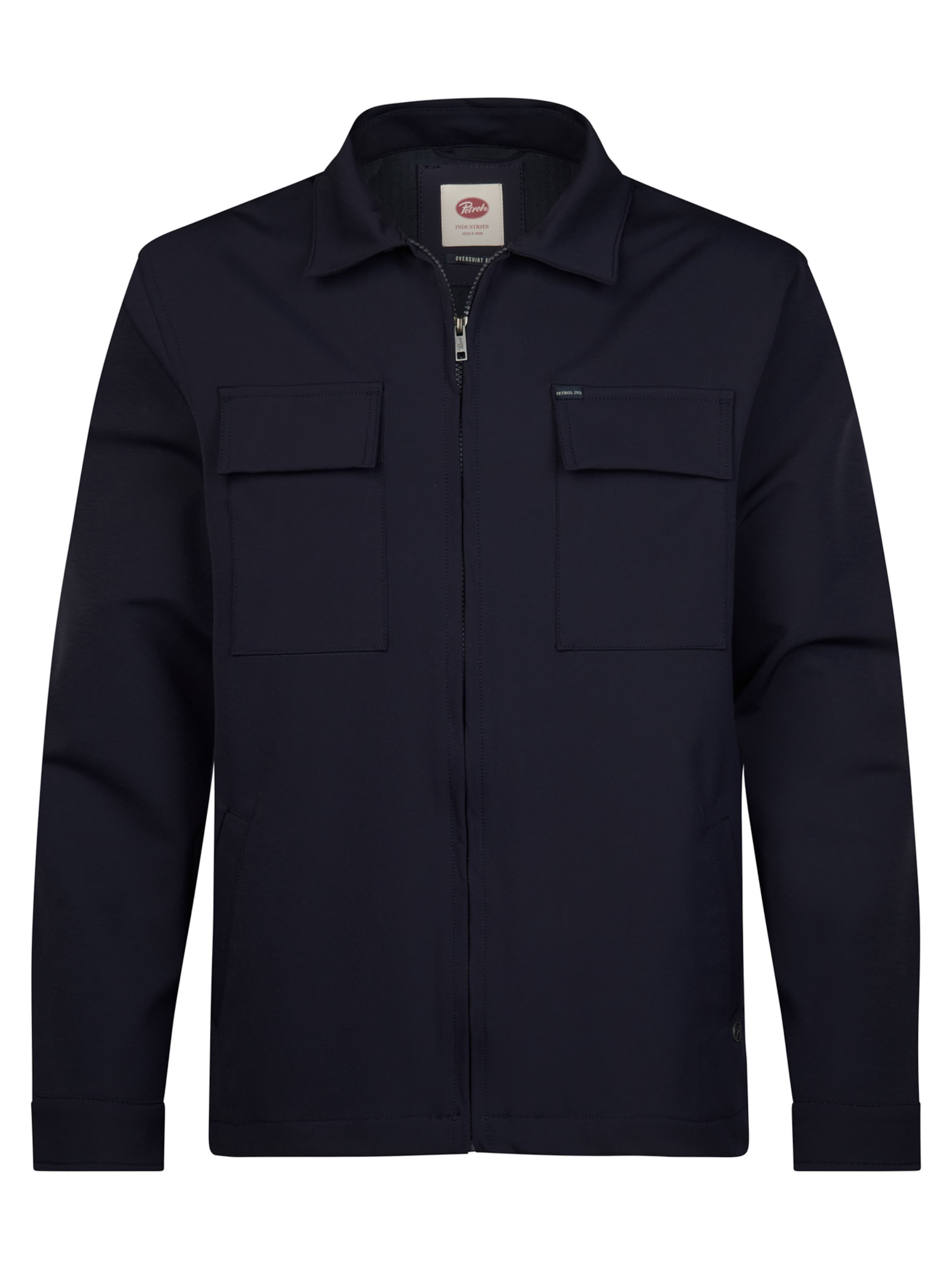 Coupe regular Chemise Petrol Industries en bleu : devant