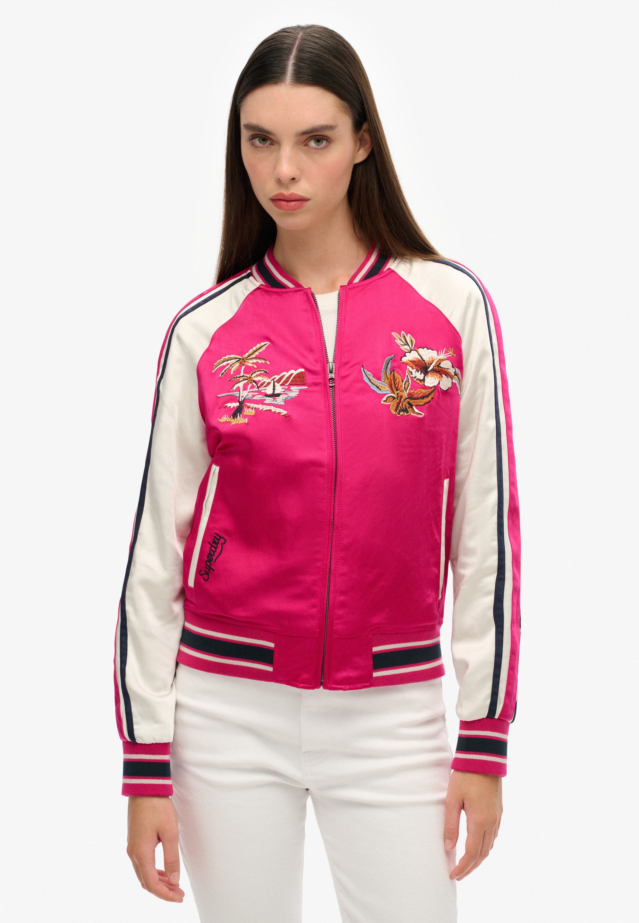 Superdry Tussenjas 'Suikajan' in Roze: voorkant