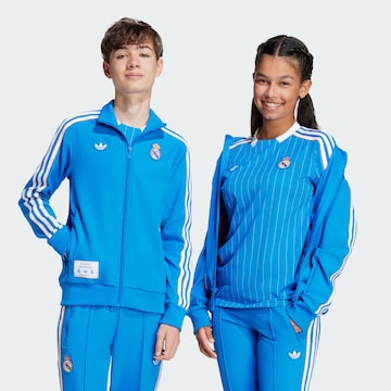 ADIDAS ORIGINALS Sweatvest 'Real Madrid Terrace Icons' in Blauw: voorkant