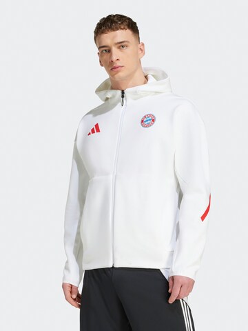 ADIDAS PERFORMANCE Спортивная куртка 'FCB ANTH' в Белый: спереди