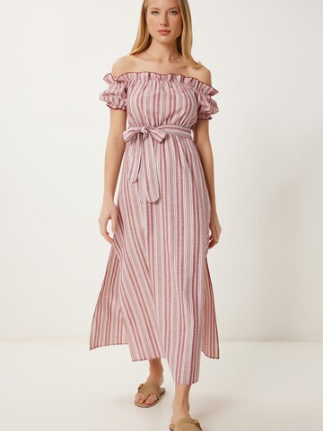 Robe d’été Happiness İstanbul en rouge : devant