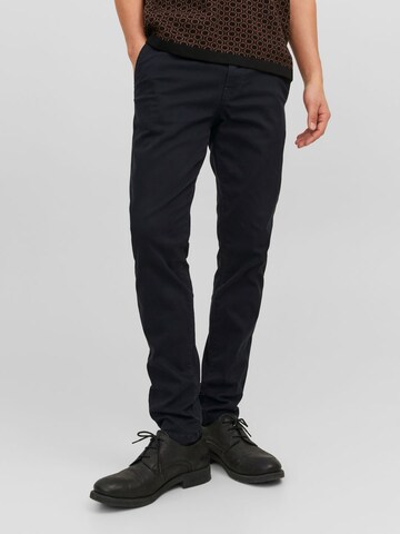 Coupe slim Pantalon chino 'Marco Fred' JACK & JONES en noir : devant