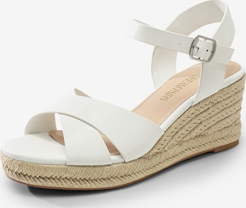 Dream Pairs Sandal 'Elegante Espadrille-Keilsandalen' in White: front