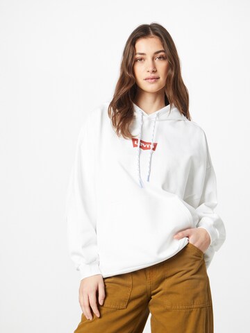 LEVI'S ® Sweatshirt 'Graphic Caravan Hoodie' in Wit: voorkant